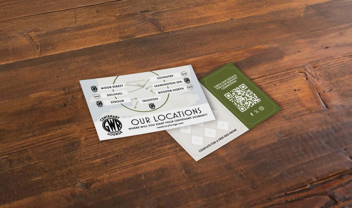 Centenary Lounge, loyalty card