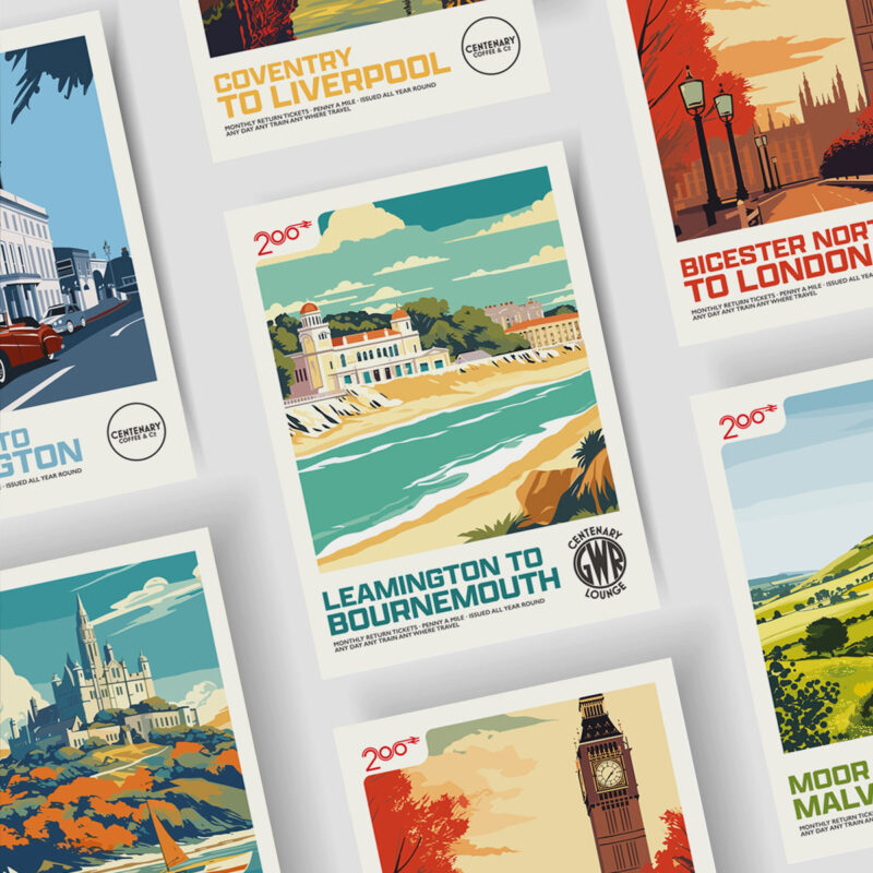 Centenary Vintage Travel Postcard Pack