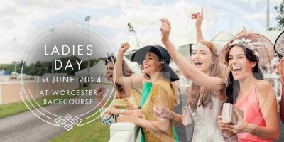 Ladies cheering at the Raceway, Worcester Racecourse, June 1st