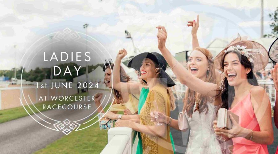 Ladies cheering at the Raceway, Worcester Racecourse, June 1st