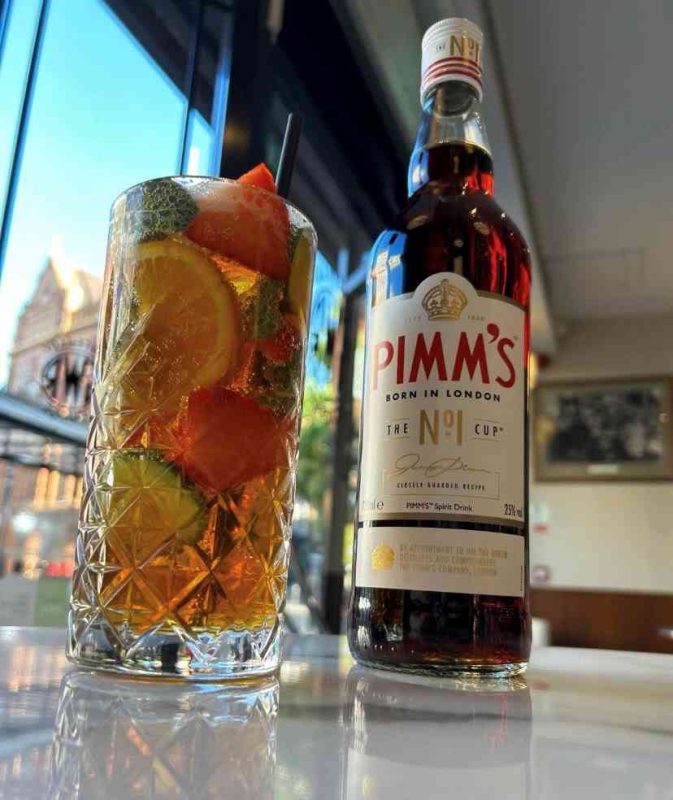 Pimm's Alcoholic Drink next to Pimm's Cocktail