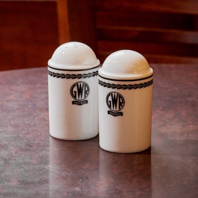 Buy one of our Special Centenary Lounge Salt and Pepper Shakers 