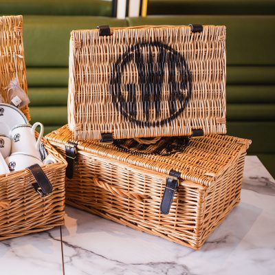 Buy one of our Special Centenary Lounge Wine & Glass Hamper Set